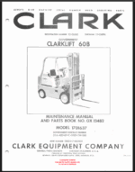 Clark Clarklift 60B Forklift Parts Manual (GX134B2)