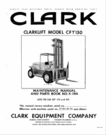 Clark Clarklift CFY150 Forklift Parts Manual (X38A)