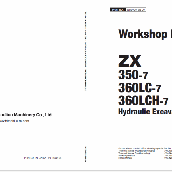 ZX350-7,ZX360LC-7,ZX360LCH-7 Workshop Manual (For Oceanian market)