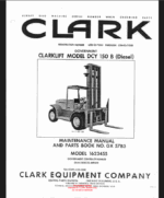 Clark Clarklift DCY150B Diesel Forklift Parts Manual (GX57B3)