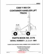 Clark C500 Y 950CH COntainer Handler Lift Truck Parts Manual (X178)