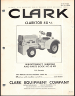 Clark Clarktor 40 R-S Parts Manual (G49_15th Rev)