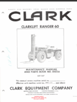 Clark Clarklift Ranger 60 Forklift Parts Manual (X103A)