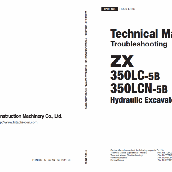 ZX350LC-5B, ZX350LCN-5B Hydraulic Excavator Technical Manual - Troubleshooting