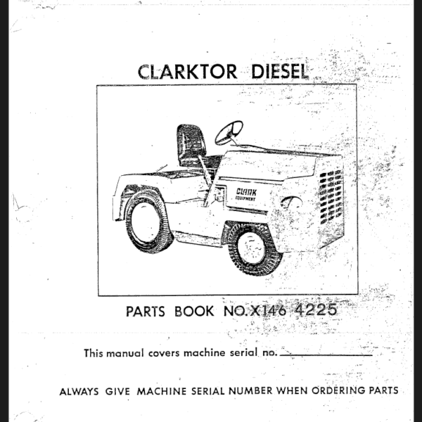 Clark Clarktor Diesel Automatic Parts Manual (X146_4225)