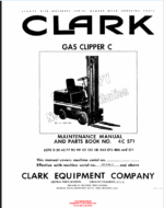 Clark Gas Clipper C Forklift Parts Manual (4C)