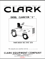 Clark Diesel Clarktor E Parts Manual (X142)