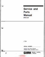 Clark CTW Tow Tractor Service and Parts Manual (CTW_SPM-639)