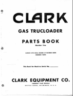 Clark Gas Trucloader Parts Manual (No. 2)