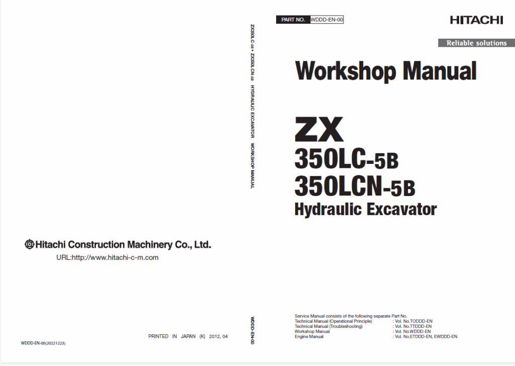 ZX350LC-5B,ZX350LCN-5B Workshop Manual