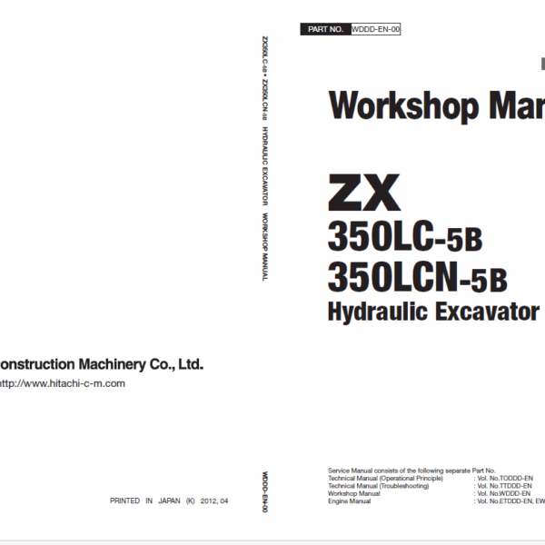 ZX350LC-5B,ZX350LCN-5B Workshop Manual