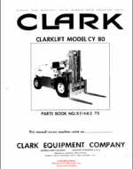 Clark Model CY80 Forklift Parts Manual (X114A2)