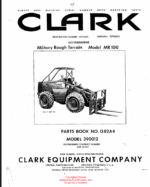 Clark Model MR100 Military Rough Terrain Parts Manual (G82A4)