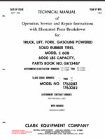 Clark Model C60B Truck, Lift, Fork, Gasoline Powered Solid Rubber Tires Parts Manual (GX134B7)