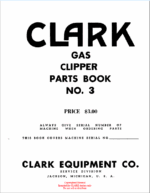 Clark Gas Clipper No3 Parts Manual (NO.3)