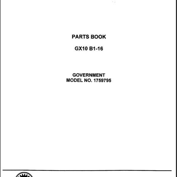 Clark GX10 B1-16 Parts Manual (GX10B1-16)