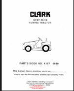 Clark GTDT 25-50 Towing Tractor Parts Manual (X167)