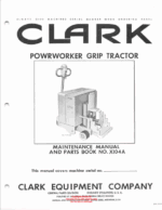 Clark Powrworker Grip Tractor Parts Manual (X104A)