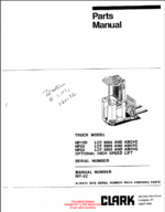 Clark NP15D, NP20, NP22 High Speed Lift Parts Manual (NP-4Z)