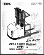 Clark OP15 Order Picker Parts Manual (OP15-1, OP15B-1, OP15B-2, OP15B-3, OP15B-4, OP15B-5, OP15B-6, OP15B-7)