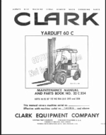 Clark Yardlift 60C Forklift Parts Manual (32C)
