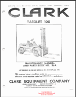 Clark Yardlift 100 Forklift Parts Manual (36A)
