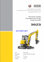 Wacker Neuson 28Z3 Crawler Excavator Parts Manual