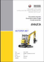 Wacker Neuson 28Z3 Crawler Excavator Parts Manual