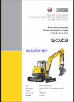 Wacker Neuson 50Z3 Crawler Excavator Parts Manual