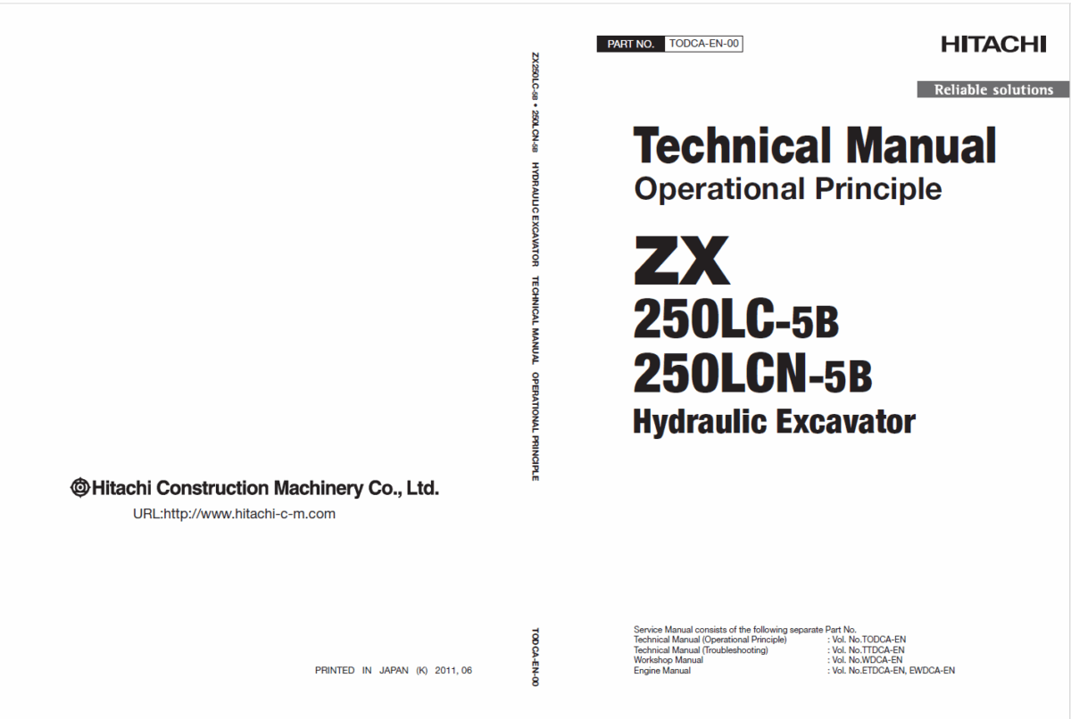 ZX250LC-5B, ZX250LCN-5B Hydraulic Excavator Technical Manual - Operational Principle