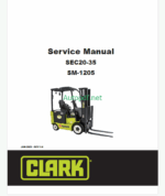 Clark SEC20-35 Forklift Service Manual (SM1205)