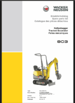 Wacker Neuson 803 Tracked Excavator Parts Manual (2)
