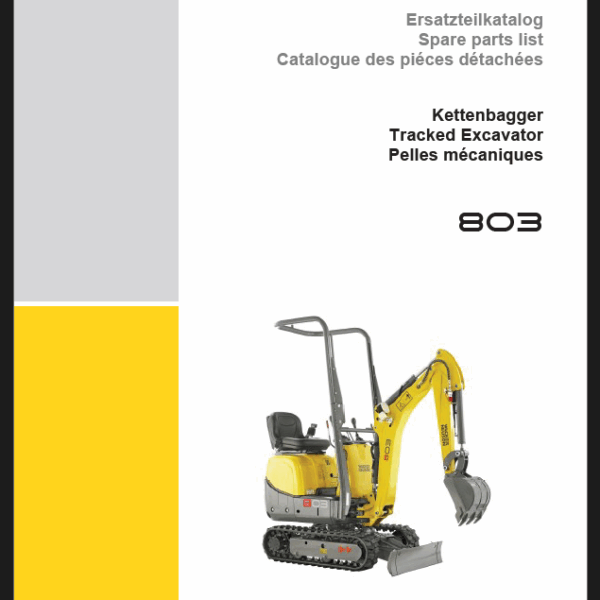 Wacker Neuson 803 Tracked Excavator Parts Manual (2)