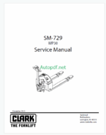 Clark WP30 Pallet Truck Service Manual (SM729)