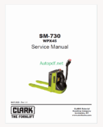 Clark WPX45 Pallet Truck Service Manual (SM730)