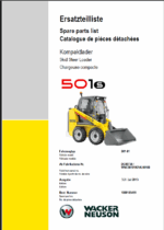 Wacker Neuson 501S Skid Steer Loader Parts Manual