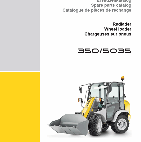 Wacker Neuson 350, 5035 Wheel Loader Parts Manual