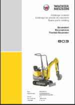 Wacker Neuson 803 Tracked Excavator Parts Manual