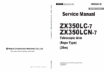ZX350LC-7,ZX350LCN-7 Telescopic Arm (Rope type)(25m) Service Manual