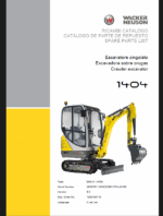 Wacker Neuson 1404 Crawler Excavator Parts Manual