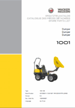 Wacker Neuson 1001 Dumper Parts Manual