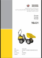 Wacker Neuson 1501 Dumper Parts Manual