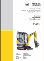Wacker Neuson 1404 Tracked Excavator Parts Manual