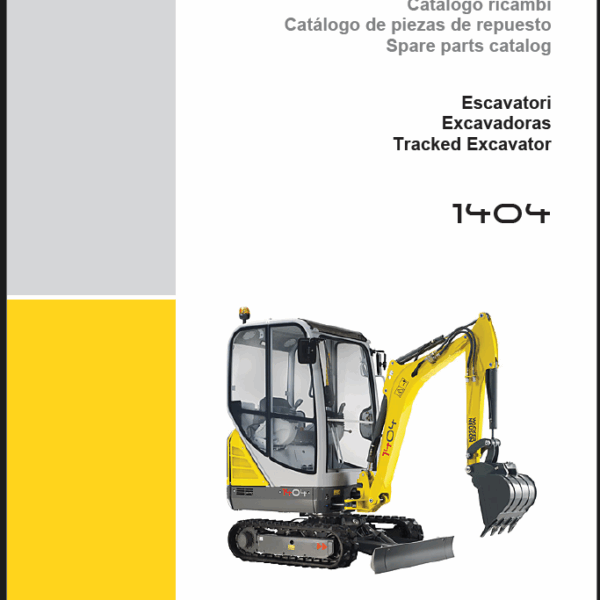 Wacker Neuson 1404 Tracked Excavator Parts Manual