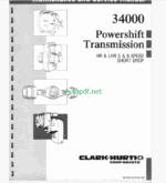 Clark 34000 Powershift Transmission HR&LHR 3&6 Speed Short Drop Maintenance and Service Manual (SM HR34-3-6-SD)