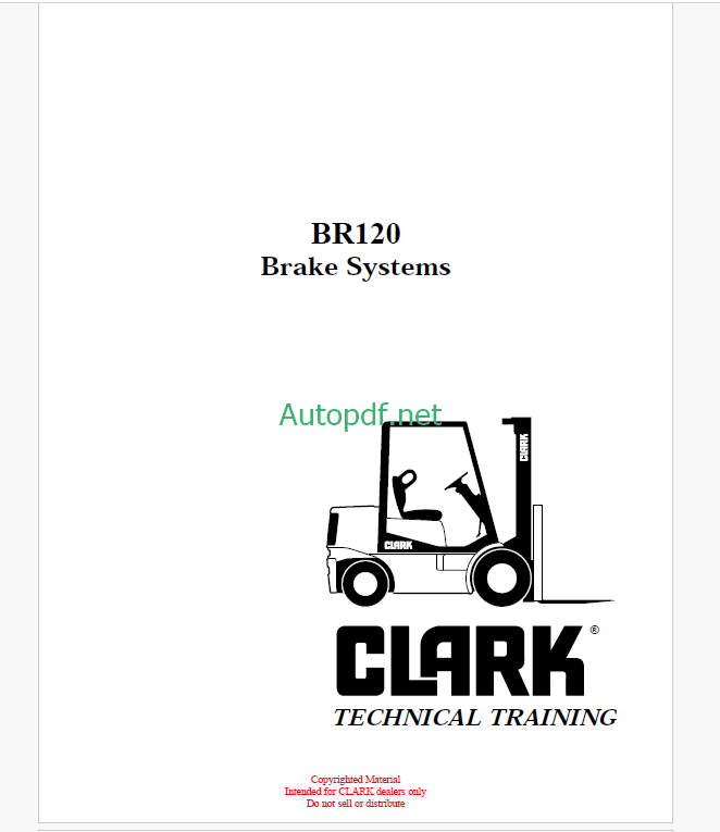 Clark BR120 Brake Systems Technical Training (BR120)
