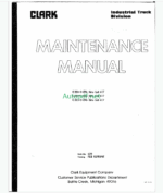 Clark C20B-1-296, C20P-1-366, C25B-1-296 thru Lot 617 Maintenance Manual (B79)