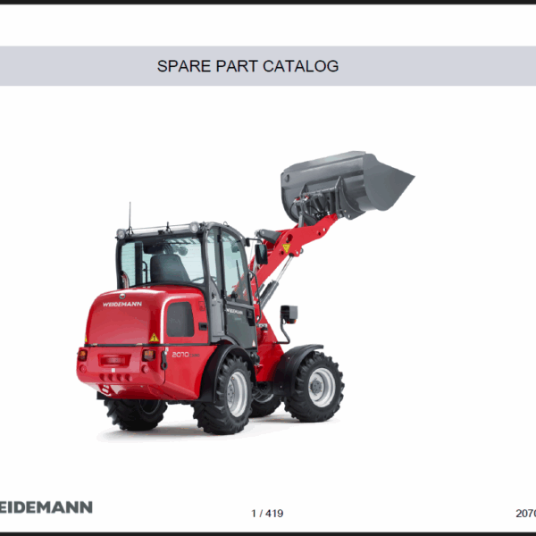 Wacker Neuson 2070 Wheel Loader Parts Manual