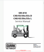 Clark C40, C45, 50s, C55s D and C50, C56, C50s, C55s L Forklift Service Manual (SM810)