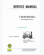 Clark C40, C45, C50s, c55s L PSI 4X Engine Truck Forklift Service Manual (SM1056)